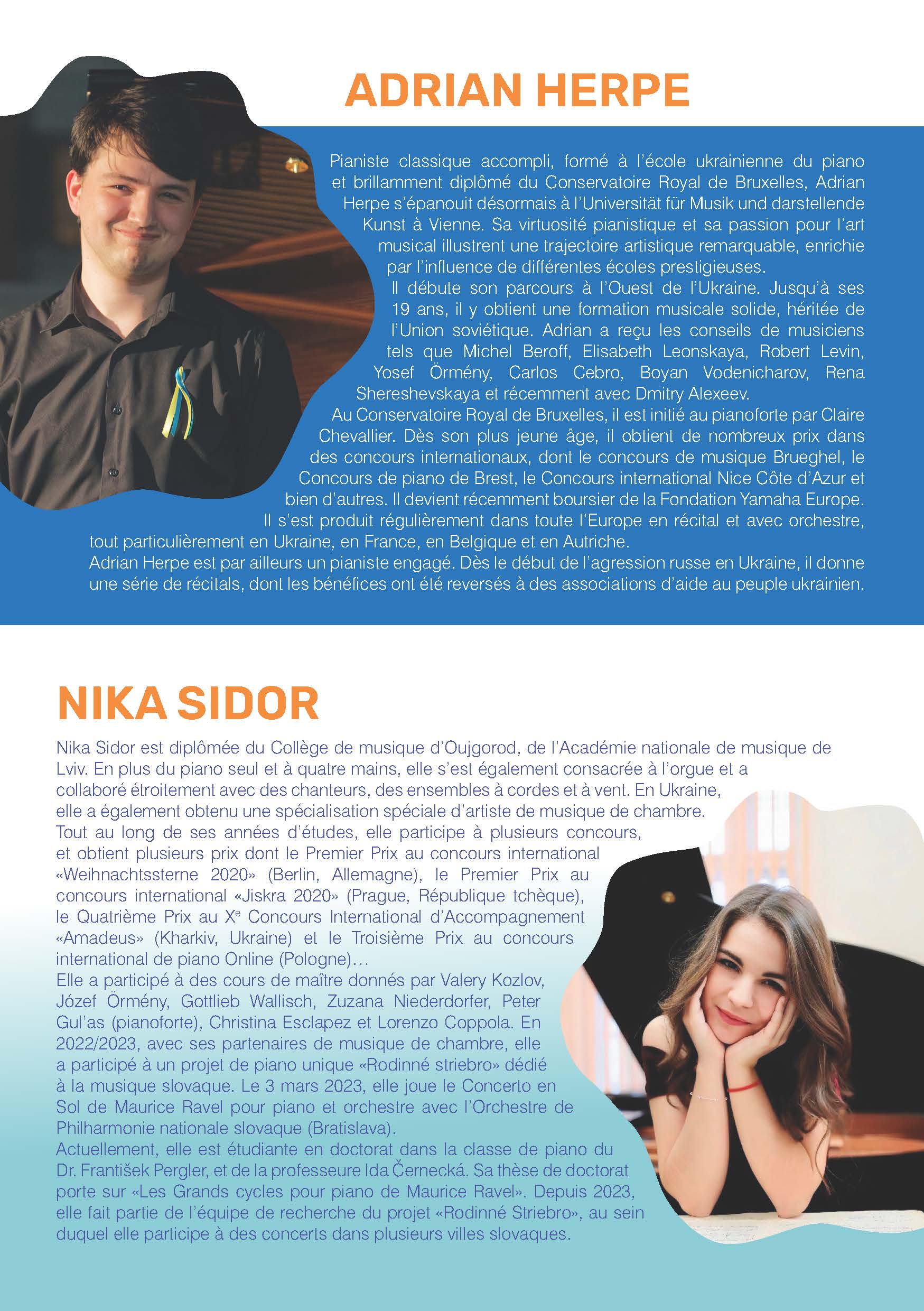 biographie d'Adrian Herpe et Nika Sidor